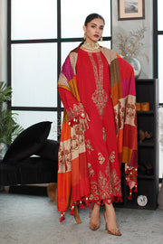 Charizma Poshima Embroidered Leather Unstitched 3Pc Suit PS3-21