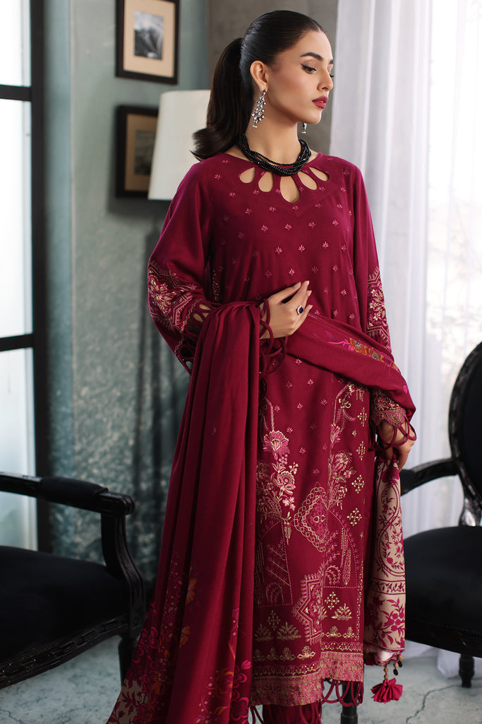 Charizma Poshima Embroidered Leather Unstitched 3Pc Suit PS3-24