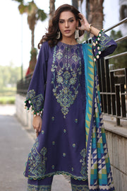 Charizma Poshima Embroidered Leather Unstitched 3Pc Suit PS4-09
