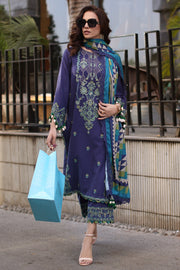 Charizma Poshima Embroidered Leather Unstitched 3Pc Suit PS4-09