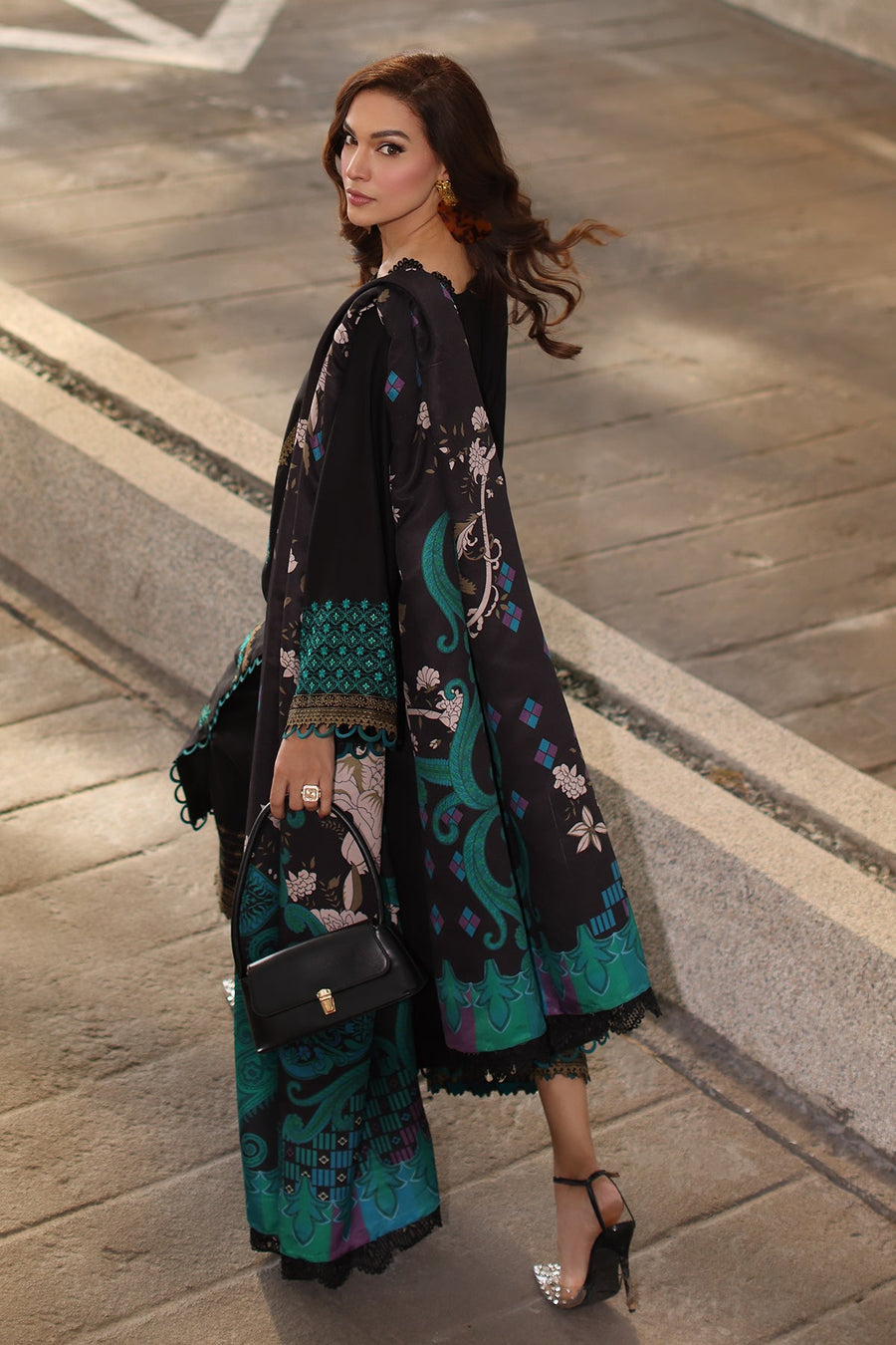 Charizma Poshima Embroidered Leather Unstitched 3Pc Suit PS4-12