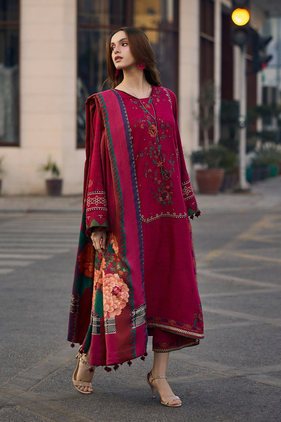 Charizma Poshima Vol-02 Embroidered Leather Unstitched 3Pc Suit PSW5-09