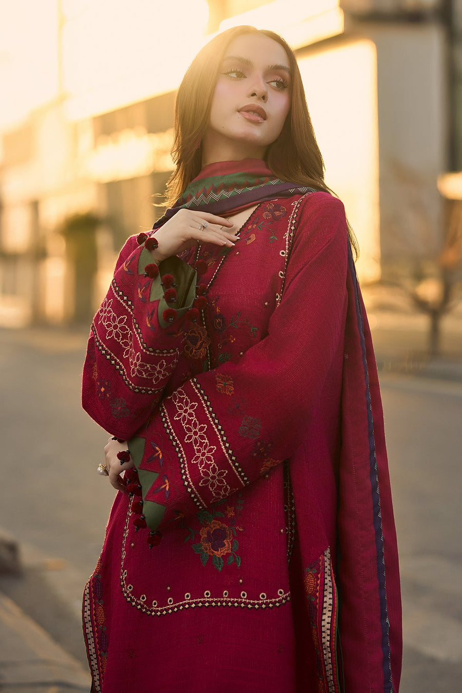 Charizma Poshima Vol-02 Embroidered Leather Unstitched 3Pc Suit PSW5-09