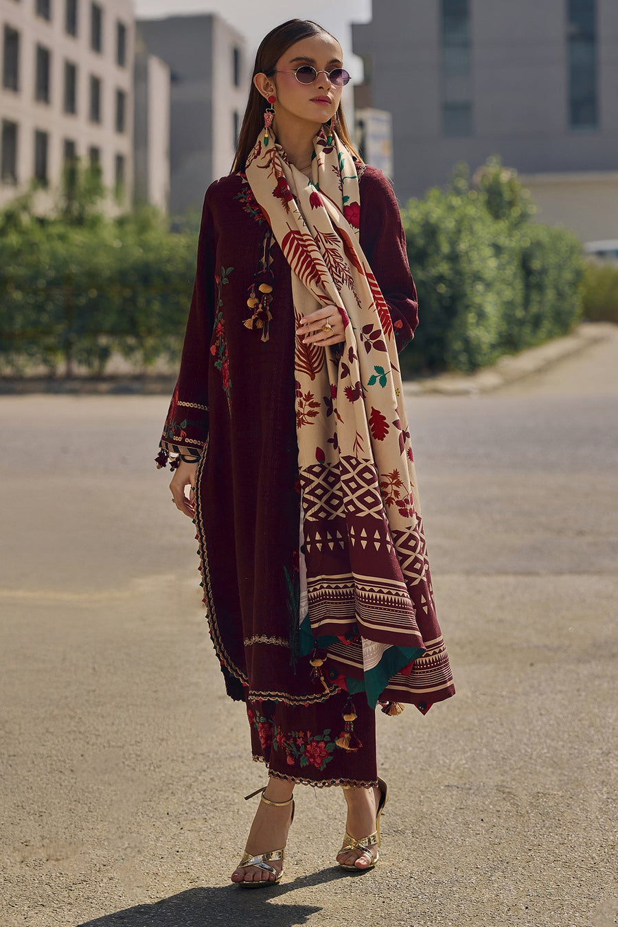 Charizma Poshima Vol-02 Embroidered Leather Unstitched 3Pc Suit PSW5-10