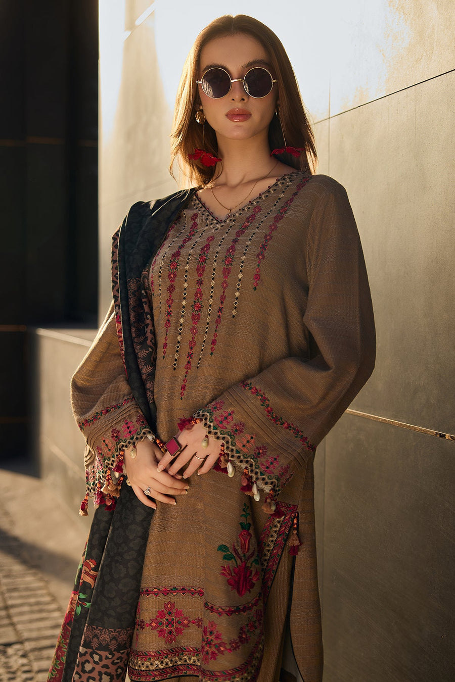 Charizma Poshima Vol-02 Embroidered Leather Unstitched 3Pc Suit PSW5-11