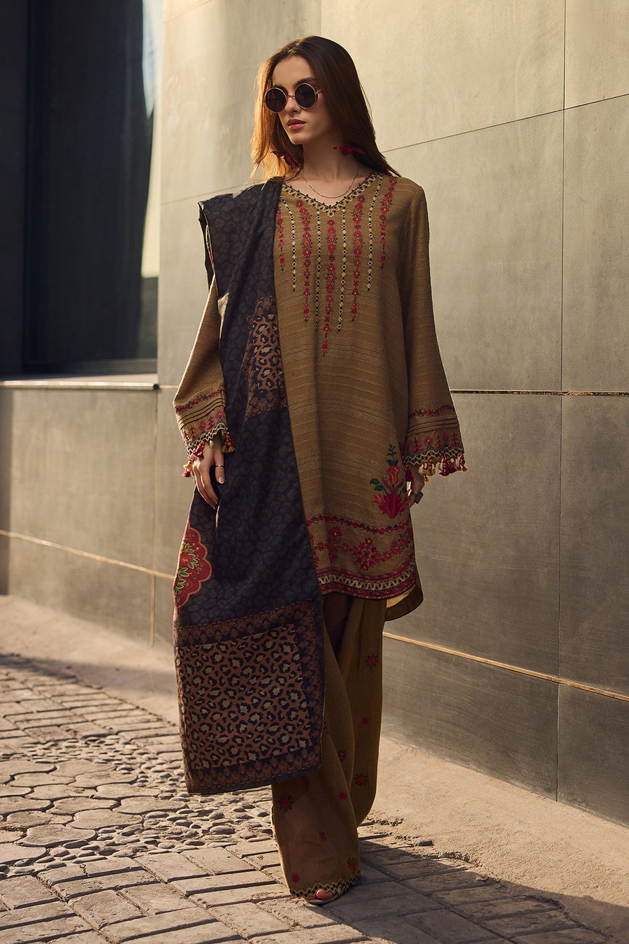 Charizma Poshima Vol-02 Embroidered Leather Unstitched 3Pc Suit PSW5-11