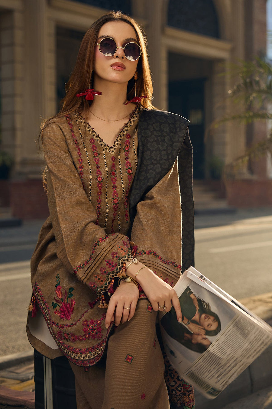 Charizma Poshima Vol-02 Embroidered Leather Unstitched 3Pc Suit PSW5-11