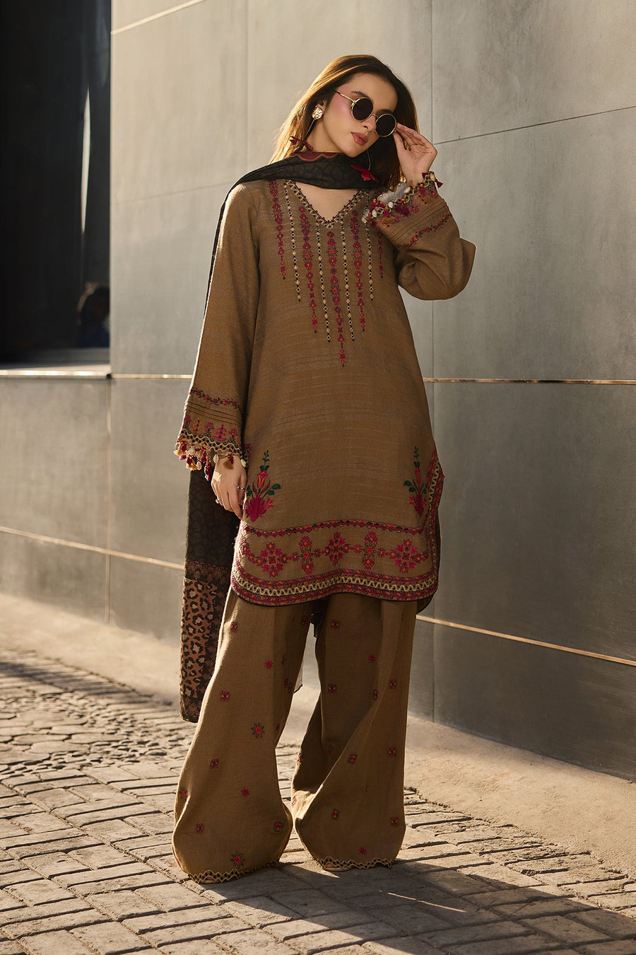 Charizma Poshima Vol-02 Embroidered Leather Unstitched 3Pc Suit PSW5-11