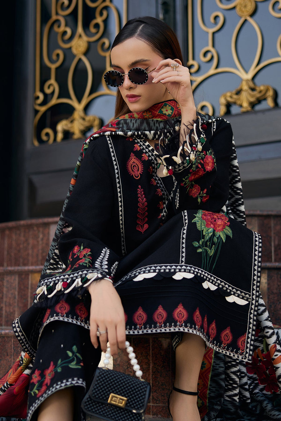 Charizma Poshima Vol-02 Embroidered Leather Unstitched 3Pc Suit PSW5-12