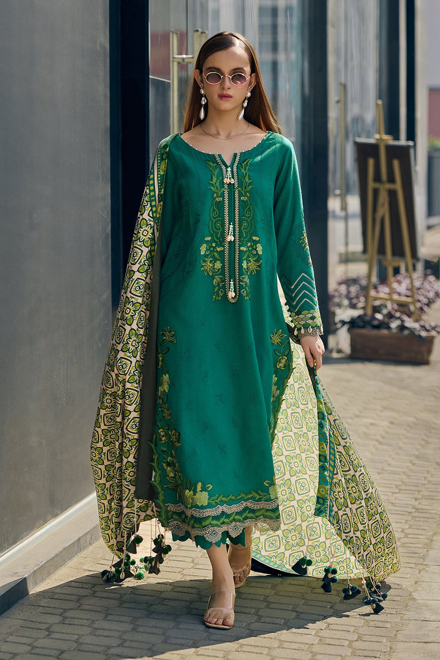 Charizma Poshima Vol-02 Embroidered Leather Unstitched 3Pc Suit PSW5-13