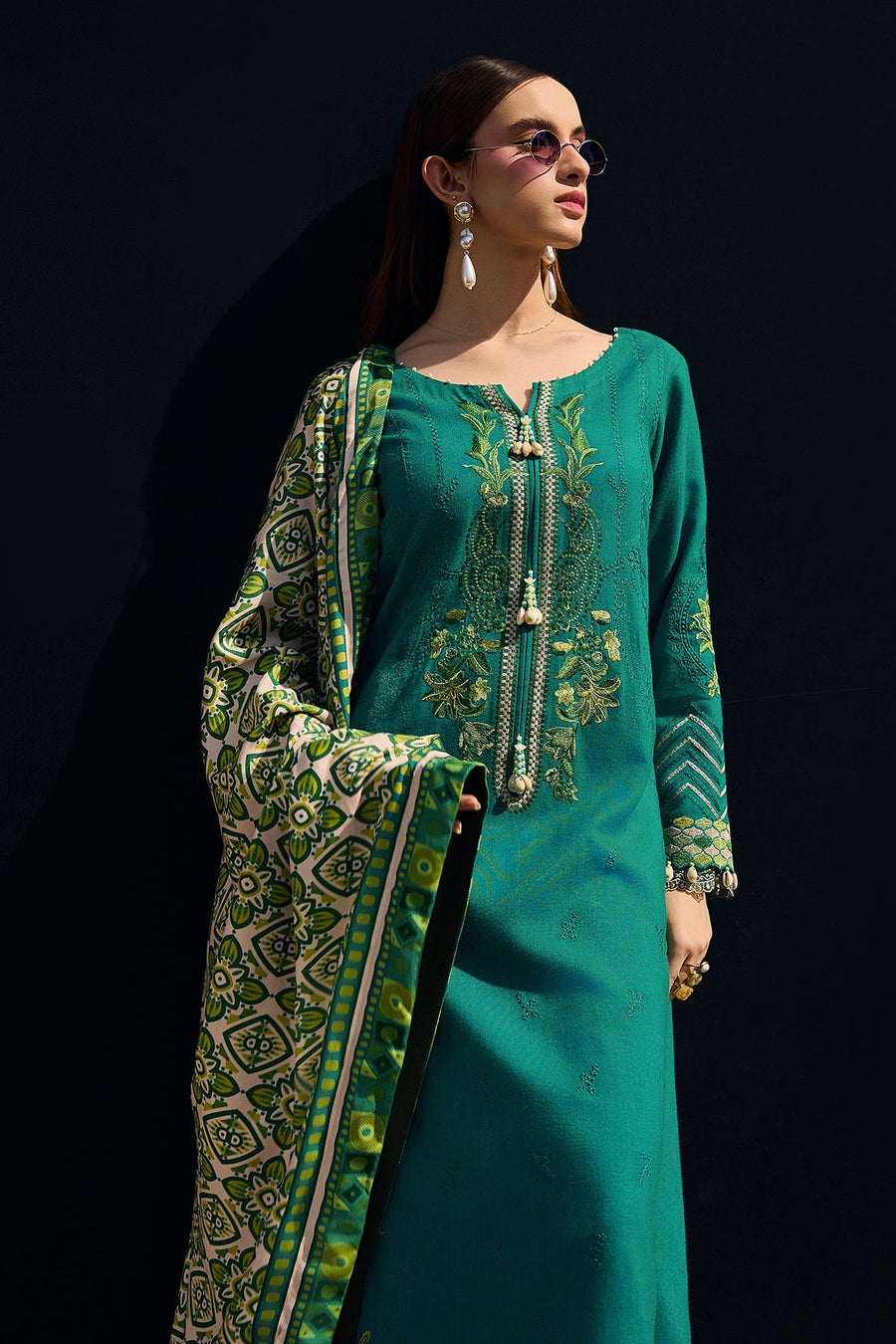 Charizma Poshima Vol-02 Embroidered Leather Unstitched 3Pc Suit PSW5-13