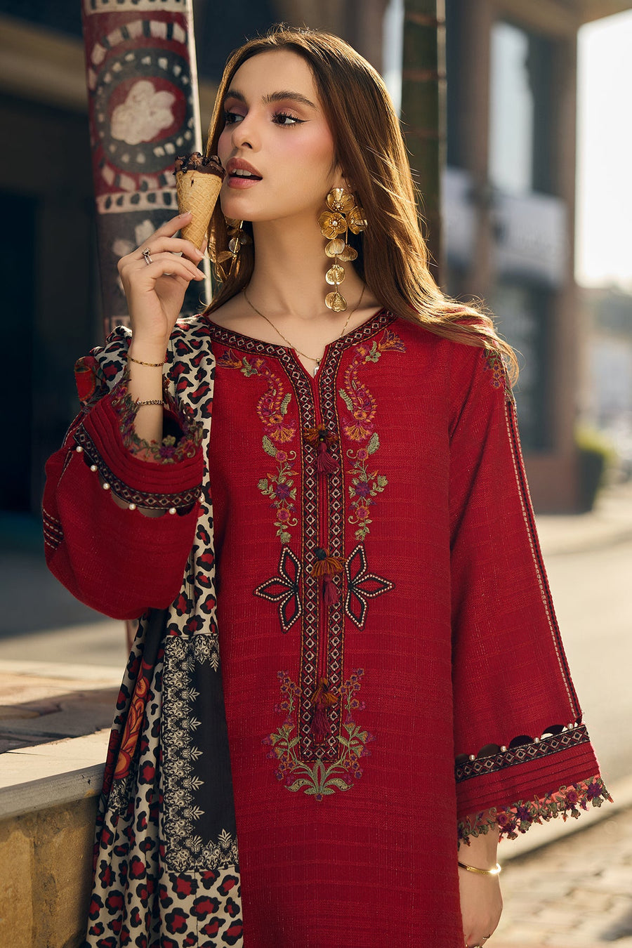 Charizma Poshima Vol-02 Embroidered Leather Unstitched 3Pc Suit PSW5-14