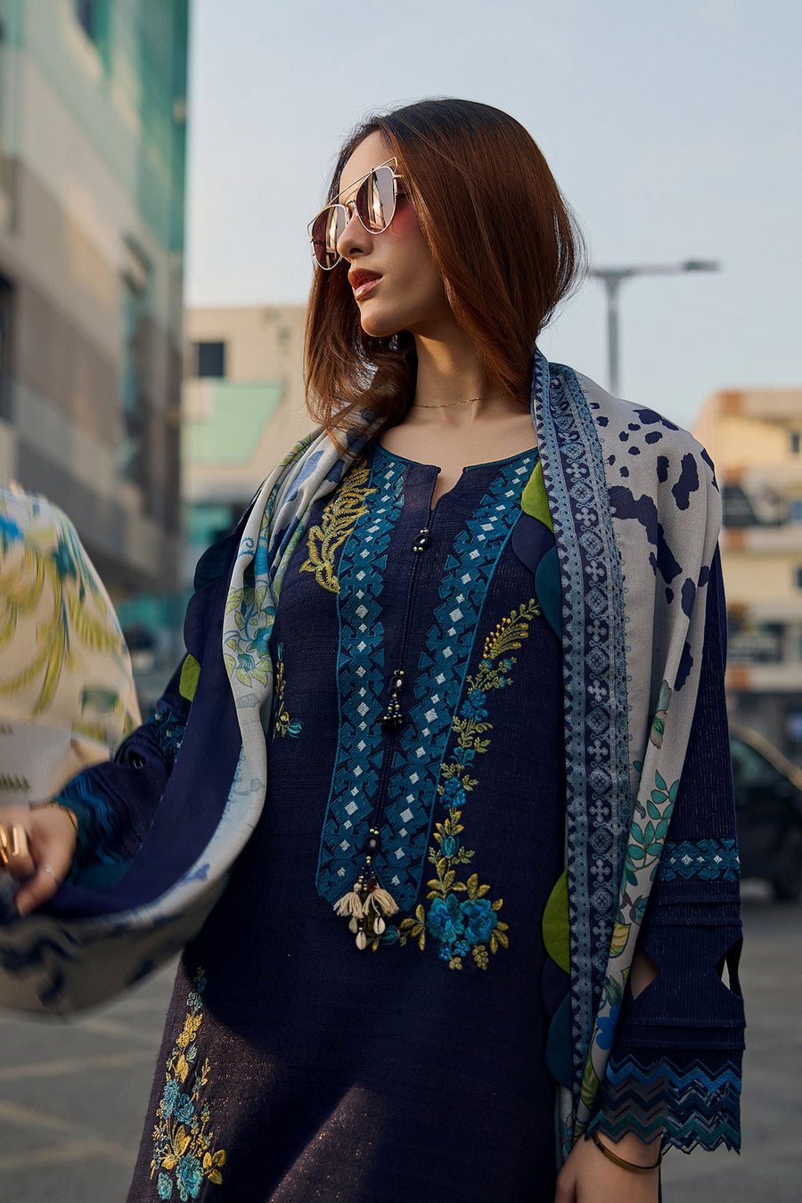 Charizma Poshima Vol-02 Embroidered Leather Unstitched 3Pc Suit PSW5-15