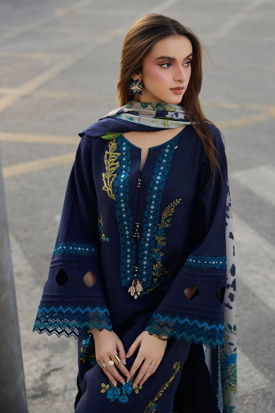 Charizma Poshima Vol-02 Embroidered Leather Unstitched 3Pc Suit PSW5-15