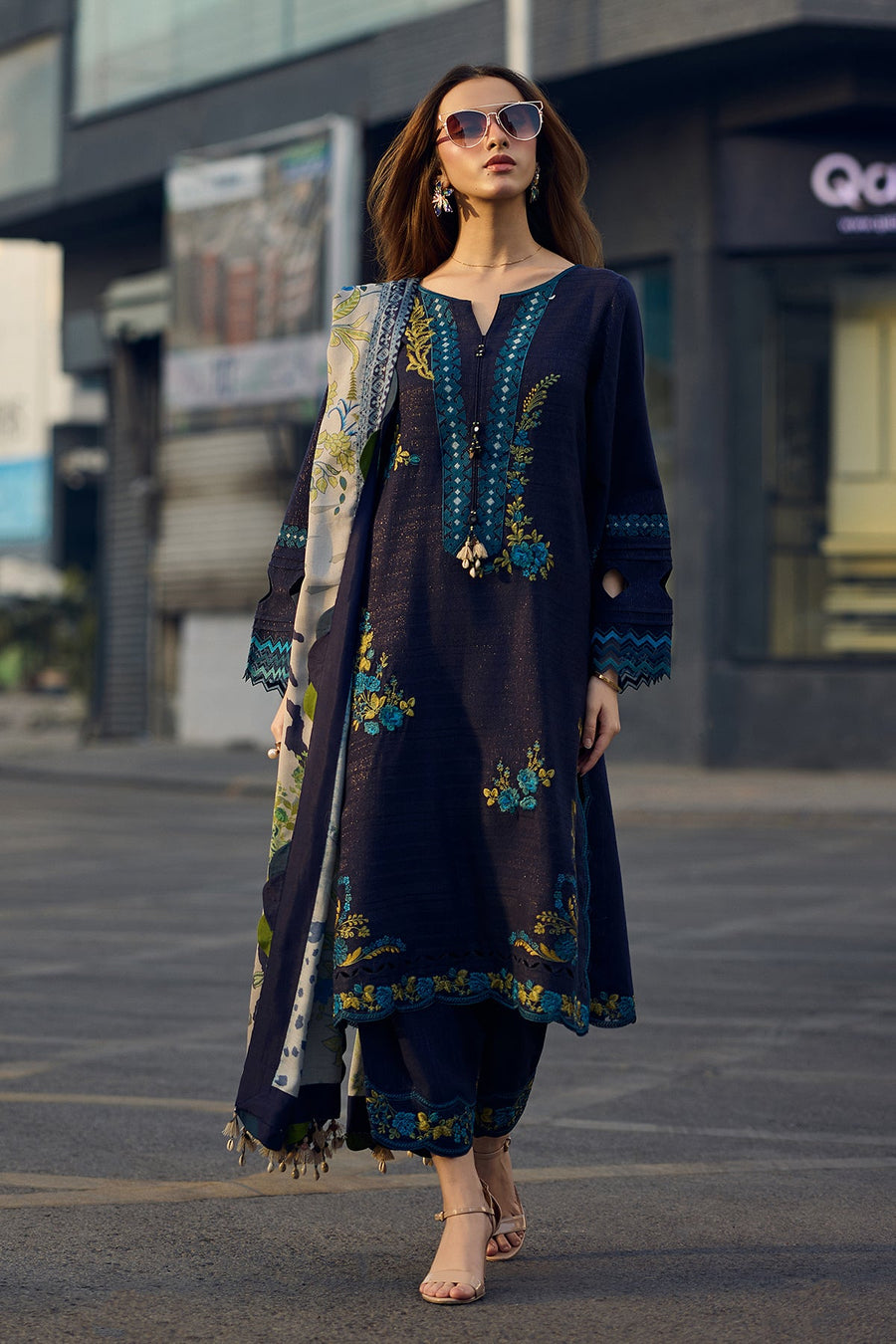 Charizma Poshima Vol-02 Embroidered Leather Unstitched 3Pc Suit PSW5-15