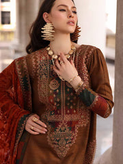 Charizma Poshima Vol-03 Embroidered Leather Unstitched 3Pc Suit PSW5-18
