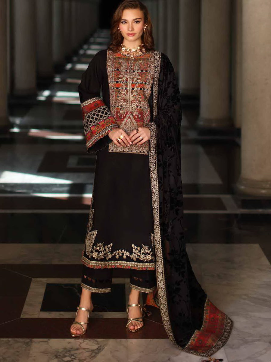 Charizma Poshima Vol-03 Embroidered Leather Unstitched 3Pc Suit PSW5-21