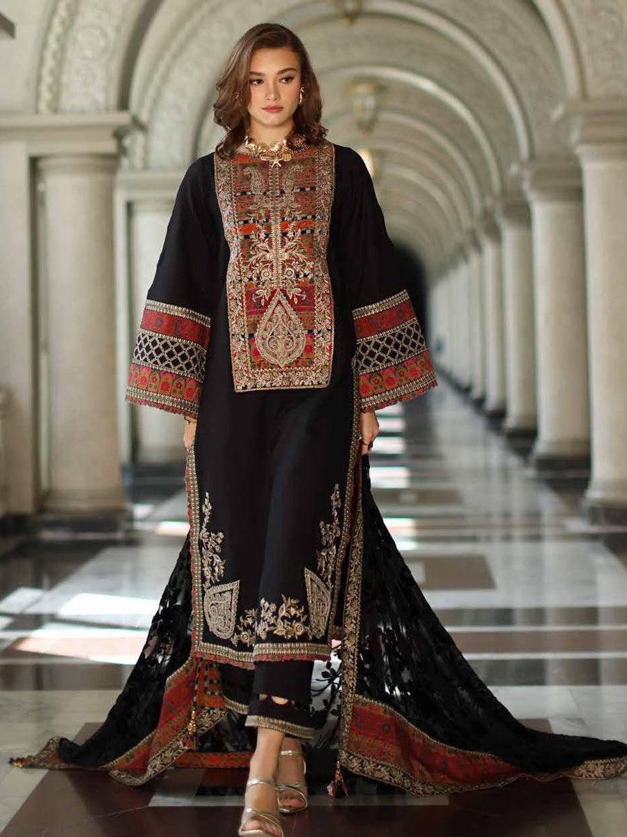 Charizma Poshima Vol-03 Embroidered Leather Unstitched 3Pc Suit PSW5-21