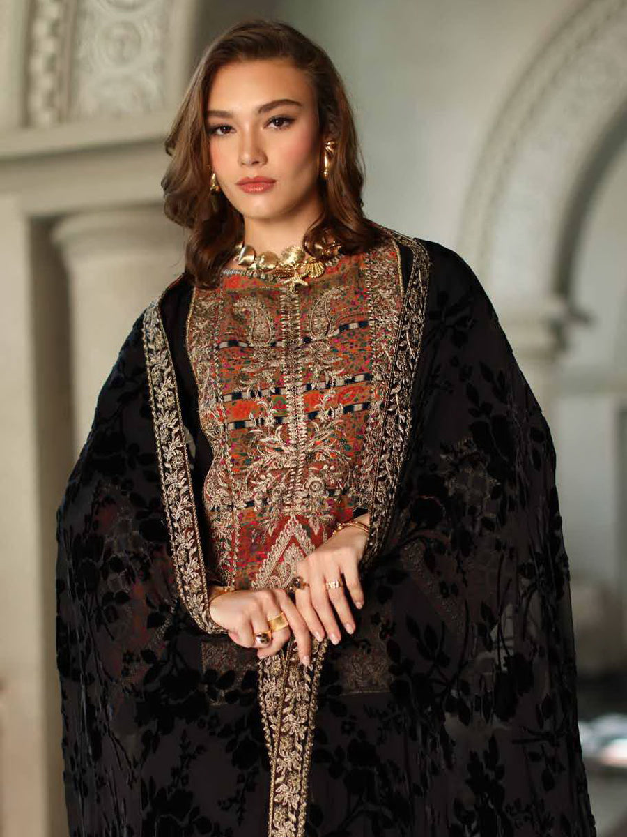 Charizma Poshima Vol-03 Embroidered Leather Unstitched 3Pc Suit PSW5-21