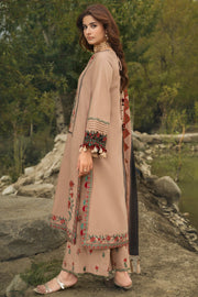 Charizma Poshima Embroidered Peach Leather Unstitched 3Pc Suit PSW6-17