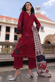 Charizma Poshima Embroidered Peach Leather Unstitched 3Pc Suit PSW6-23