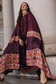 Charizma Poshima Embroidered Peach Leather Unstitched 3Pc Suit PSW6-25