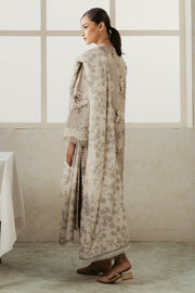 Ayzel Amore Embroidered Unstitched Lawn 3Pc Suit - PURE/OPAL