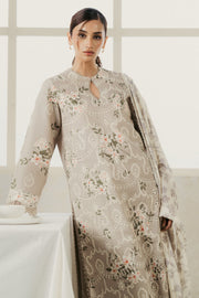 Ayzel Amore Embroidered Unstitched Lawn 3Pc Suit - PURE/OPAL