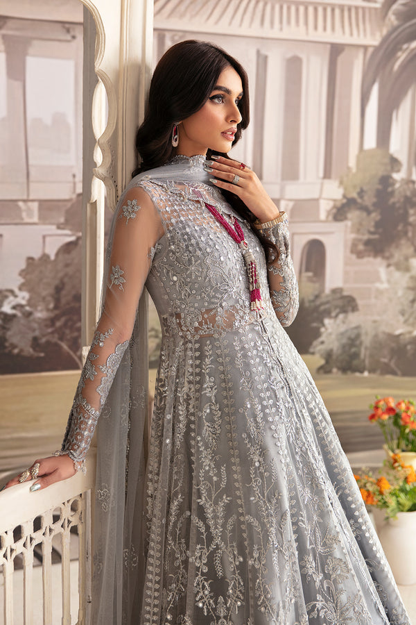 Ayzel Luminara Unstitched Luxury Wedding Formal 3Pc Suit - PYRITE