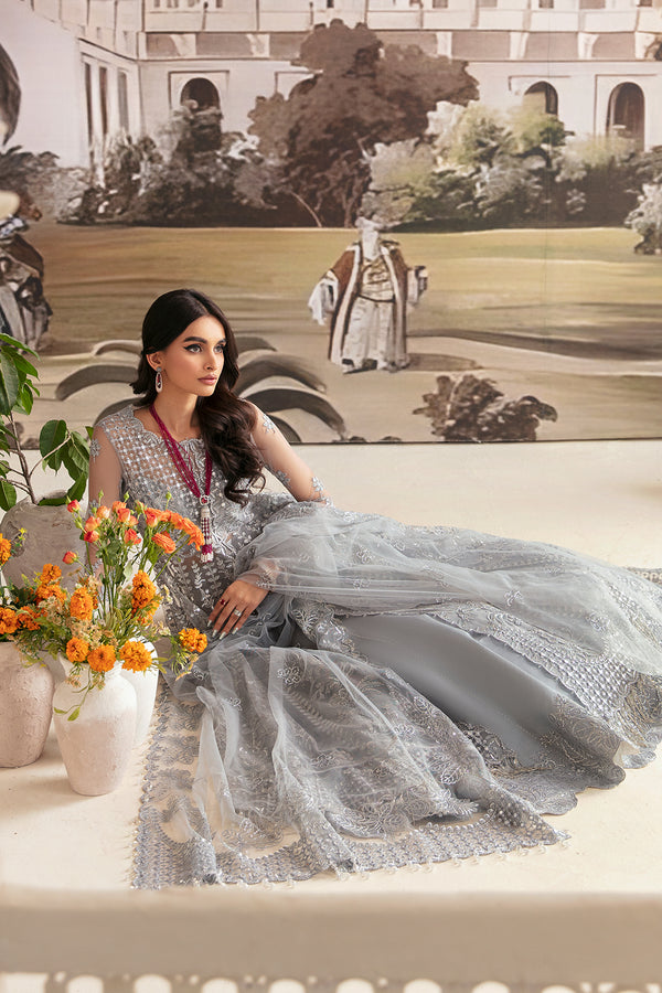 Ayzel Luminara Unstitched Luxury Wedding Formal 3Pc Suit - PYRITE