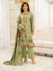 Zeenia Tehzeeb Digital Printed Linen Unstitched 3Pc Suit D-02
