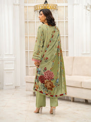 Zeenia Tehzeeb Digital Printed Linen Unstitched 3Pc Suit D-02