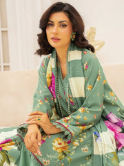 Zeenia Tehzeeb Digital Printed Linen Unstitched 3Pc Suit D-03