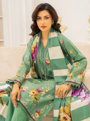 Zeenia Tehzeeb Digital Printed Linen Unstitched 3Pc Suit D-03