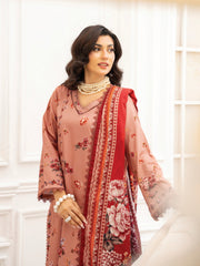 Zeenia Tehzeeb Digital Printed Linen Unstitched 3Pc Suit D-06