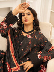 Zeenia Tehzeeb Digital Printed Linen Unstitched 3Pc Suit D-07