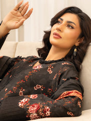 Zeenia Tehzeeb Digital Printed Linen Unstitched 3Pc Suit D-07