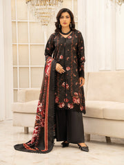 Zeenia Tehzeeb Digital Printed Linen Unstitched 3Pc Suit D-07