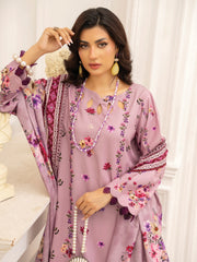 Zeenia Tehzeeb Digital Printed Linen Unstitched 3Pc Suit D-08