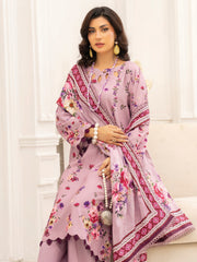 Zeenia Tehzeeb Digital Printed Linen Unstitched 3Pc Suit D-08