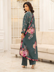Zeenia Tehzeeb Digital Printed Linen Unstitched 3Pc Suit D-10