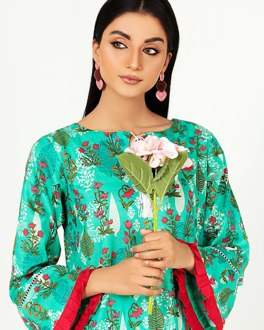 Dhanak by Noorangi Unstitched Printed Lawn 2Pc Suit - Palash