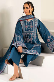 Farasha Summer Weaves Embroidered Lawn Unstitched 3Pc Suit - Pale Blue