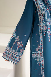 Farasha Summer Weaves Embroidered Lawn Unstitched 3Pc Suit - Pale Blue