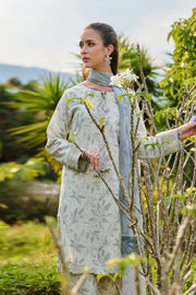 Farasha Sorine Summer Embroidered Lawn Unstitched 3Pc Suit - Palm Whisper