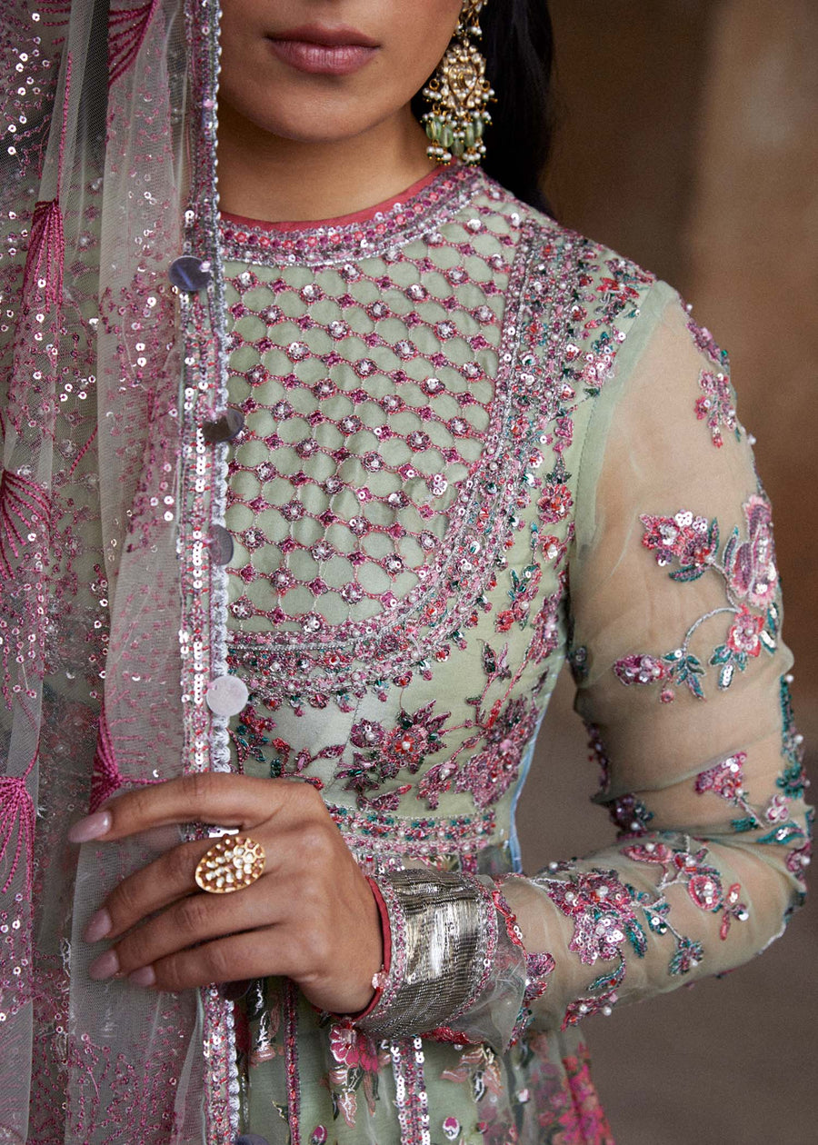 Hussain Rehar Luxury Festive Formal Organza Unstitched Dress - Pankh