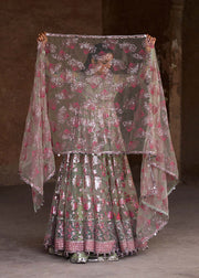 Hussain Rehar Luxury Festive Formal Organza Unstitched Dress - Pankh