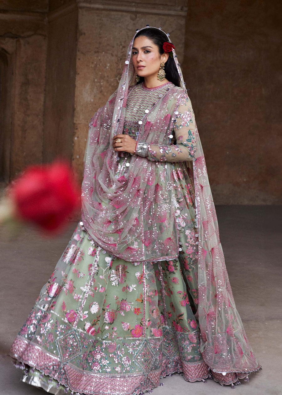 Hussain Rehar Luxury Festive Formal Organza Unstitched Dress - Pankh
