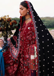 Hussain Rehar Embroidered Karandi Unstitched 3Pc Suit - Pankhuri
