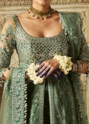 Hussain Rehar Festive Unstitched Embroidered Net Dress - Parag